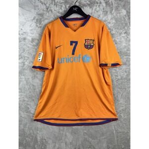 Vintage Nike Barcelona Football Soccer Jersey Mens XL 146982-819 Y2K Euro Futbol